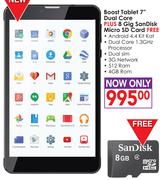 Boost Tablet 7" Dual Core+ 8 Gig SanDisk Micro SD Card Free