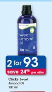 Clicks Sweet Almond Oil-2 x 100ml