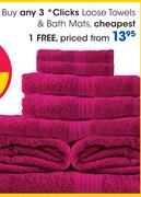 Clicks Loose Towels & Bath Mats