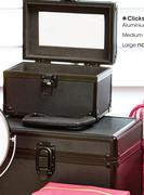 Clicks Black Aluminium Cosmetics Medium Case