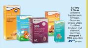 Clicks Children's Supplements Omegas,Gummies,Chews,Cod Liver Emulsion & Vitamin C Gummies-Per Pk