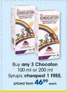 Chocaton 100ml Or 200ml Syrups-Each