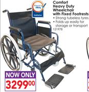 Comfort Heavy Duty Wheelchair With Fixed Footrests