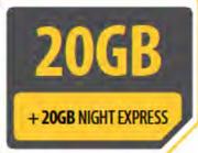 Huawei Mediapad T1-On 20GB Night Express