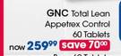 GNC Total Lean Appetrex Control 60 Tablets-Per Pack