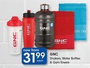 GNC Shakers, Water Bottles & Gym Towels-Each