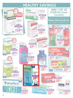 Dis-Chem : Healthy Living (18 Sep - 11 Oct 2015), page 38