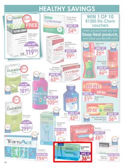 Dis-Chem : Healthy Living (18 Sep - 11 Oct 2015), page 38