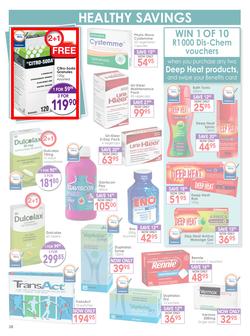 Dis-Chem : Healthy Living (18 Sep - 11 Oct 2015), page 38