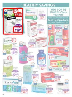 Dis-Chem : Healthy Living (18 Sep - 11 Oct 2015), page 38