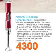 Artisan Cordless Hand Blender 5KHB3581ECA