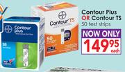 Contour Plus Or Contour TS Test Strips-50's Strips Pack Each