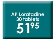 AP Loratadine 30 Tablets