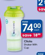 Clicks Shaker With Cup-Each