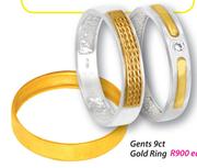 Gents 9ct Gold and Silver Rings Each