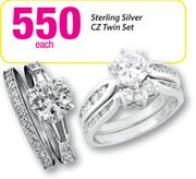 Sterling Silver CZ Twin Set Each