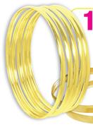 6mm 9ct Gold 'C' Shaped Bangles Each