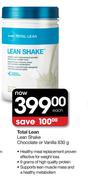 GNC Total Lean Shake Chocolate Or Vanilla 830g