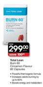GNC Total Lean Burn 60 Cinnamon Flavour 60 Capsules