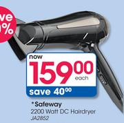 Safeway 2200 Watt DC Hairdryer JA2852