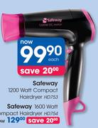 Safeway 1200 Watt Compact Hairdryer HD753