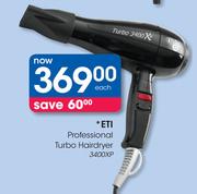ETI Professional Turbo Hairdryer 3400XP