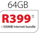 iPad With Retina Display With Wi-Fi And 3G 64GB-On 500MB Internet Package