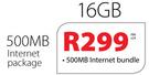 iPad With Retina Display With Wi-Fi And 3G 16GB-On 500MB Internet Package