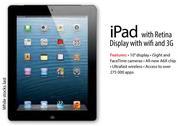 iPad With Retina Display With Wi-Fi And 3G 16GB-On 2GB Internet Package
