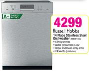 Russell Hobbs 14 Place Stainless Steel Dishwasher RHDW14SS