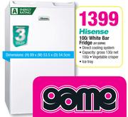 Hisense 100L White Bar Fridge H130RW