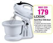 Logik Hand Mixer With Bowl YW-0102A-RB