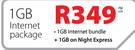 iPad Mini With Retina, WiFi And 3G 16GB-On 1GB Internet Package