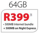 iPad 64GB With Retina Display,WiFi And 3G-On 500MB Internet Package