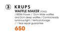 Krups Waffle Maker