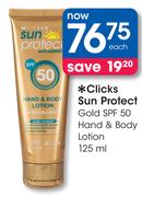 Clicks Sun Protect Gold SPF 50 Hand & Body Lotion-125ml