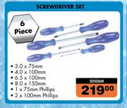 Screwdriver Set 6-Piece SDS06M