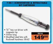 7-In-1 Screwdriver & Retractable Bit Cartridge SD01M