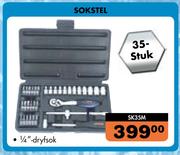Sokstel 35-Stuk 1/4”-Dryfsok