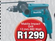 Makita Impact Drill 13mm 680 Watt HP1640-Each