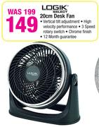 LOGIK 20cm Desk Fan