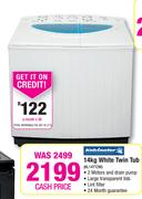 Kelvinator 14kg White Twin Tub KL14TT2W