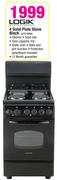Logik 4 Solid Plate Stove Black LFS-400A