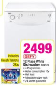 Defy 12 Place White Dishwasher DDW173