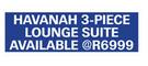 Gommagomma Havanah 3-Piece Lounge Suite