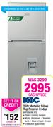 KIC 255Ltr Metallic Silver Top Freezer Fridge KTF528/1ME WT