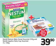 Nestle Nestum Baby Cereal Assorted And Nestle Jogolino Dairy Cup Assorted-4x100g