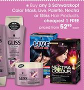 Schwarzkopf Color Mask, Live, Palette, Nectra Or Gliss Hair Products-Each