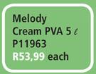 Melody Cream PVA 5Ltr P11963-Each