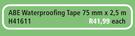 ABE Waterproofing Tape 75mm x 2.5m H41611-Each